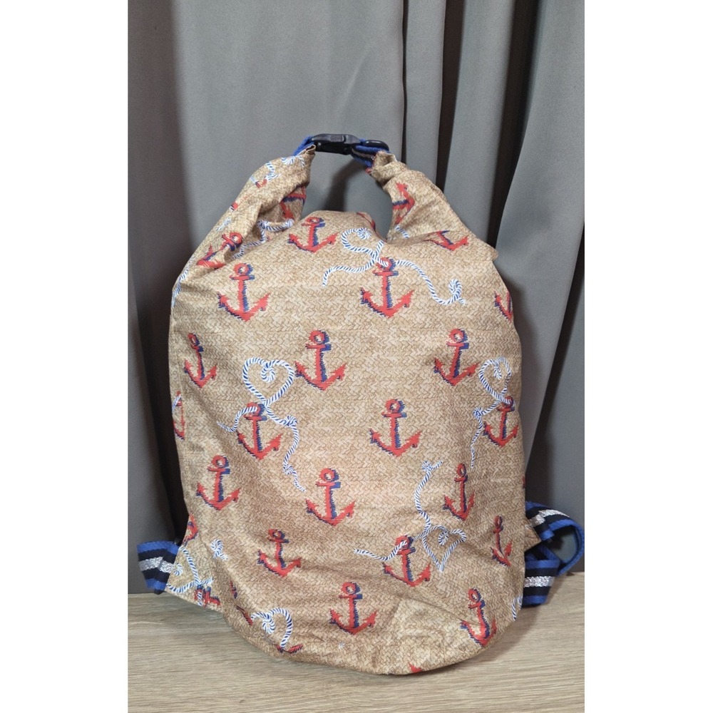 Vera Bradley Lined Ahoy Anchor Pattern Beach Roll Top Closure ‎ Backpack